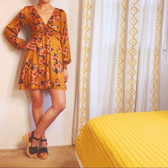 Free People Morning Light Silky Floral Mini Dress - Picture 16 of 16